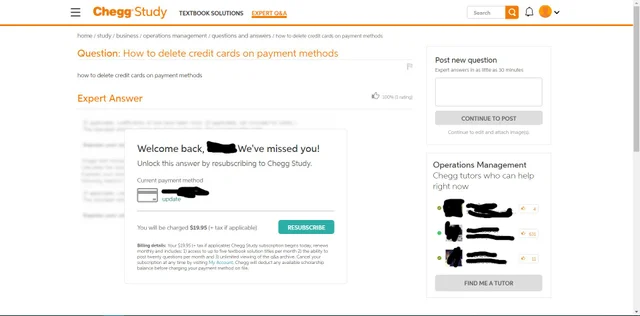 How-to-Remove-credit-card-and-payment-method-on-Chegg