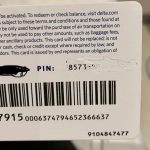 Delta Gift Card Pin Scratched Off