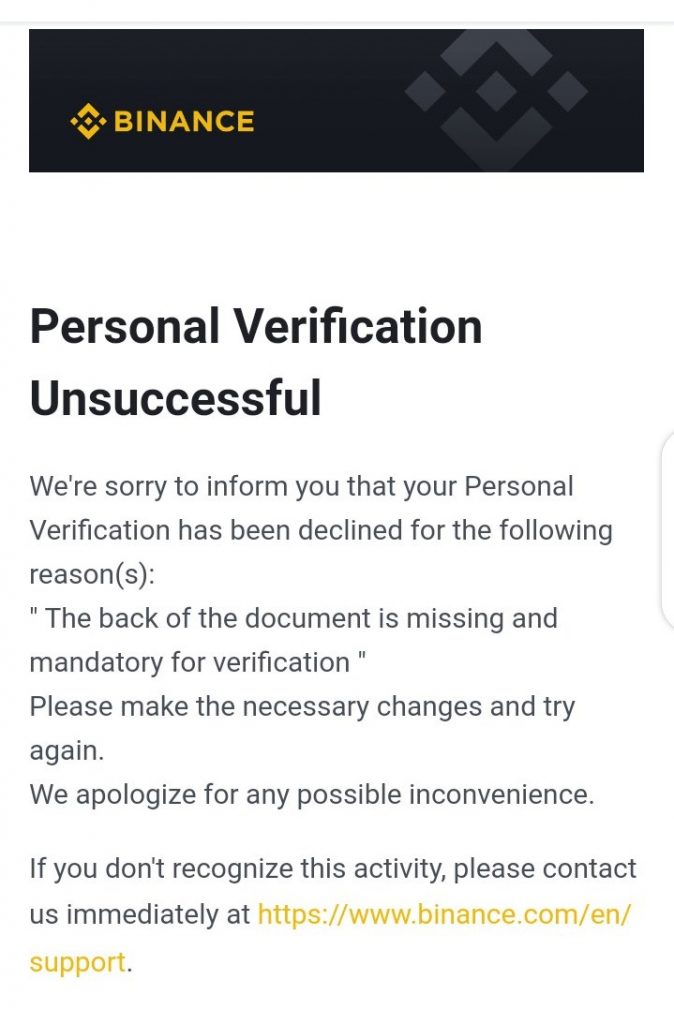 Binance A40400 Error 