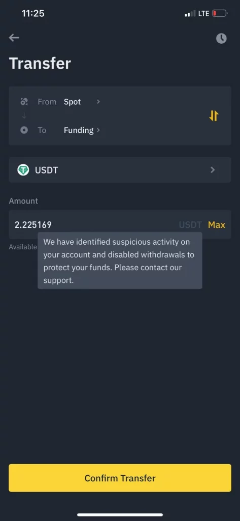 Binance Trading Disabled 