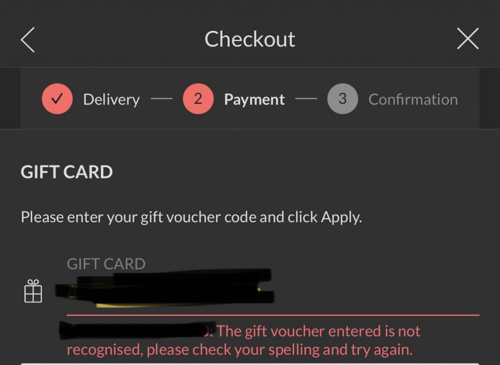 Boohoo Gift Card Not Working