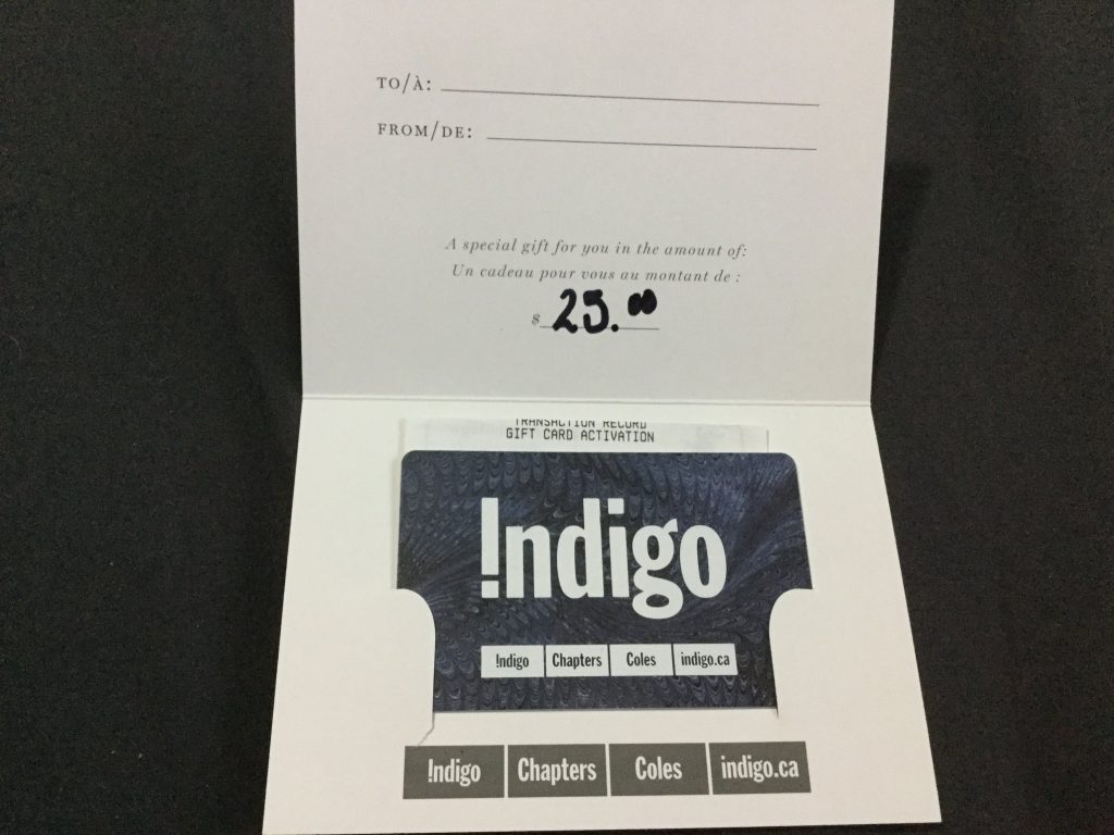 Indigo Gift Card Pin Scratched Off