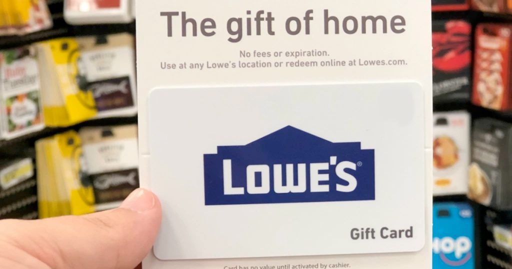 Lowe's Gift Card Pin Scratched Off