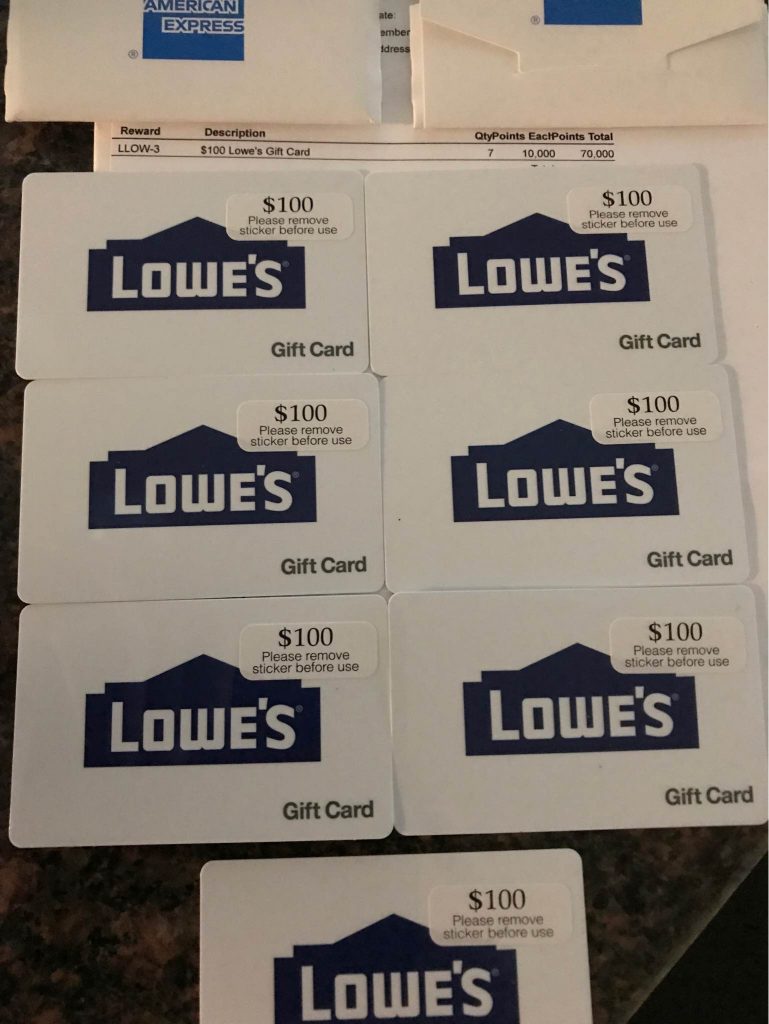 Lowe's Gift Card Pin Scratched Off