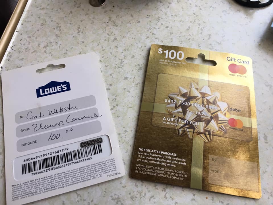 Lowe's Gift Card Pin Scratched Off