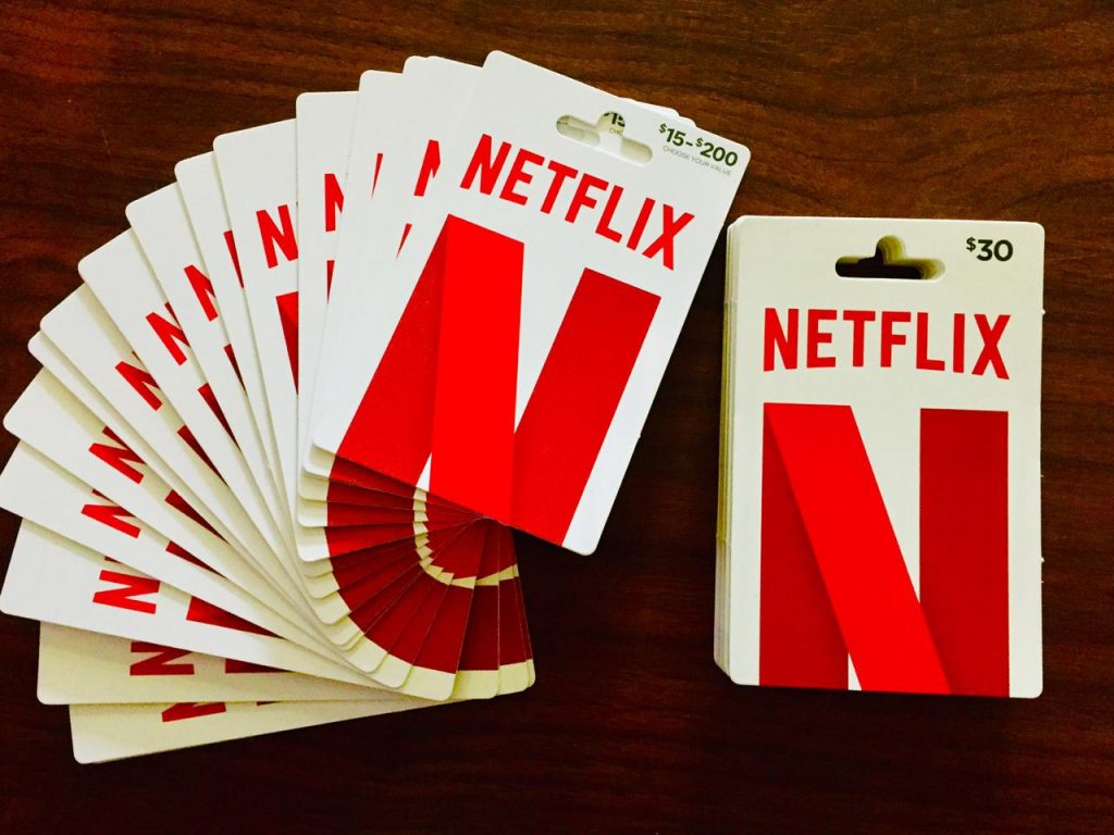 Netflix Gift Card Scratched Off.
