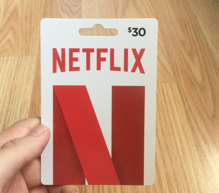 Netflix Gift Card Scratched Off.