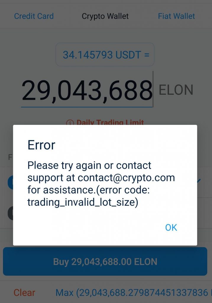 Not Enough Collateral After Lock Crypto.Com